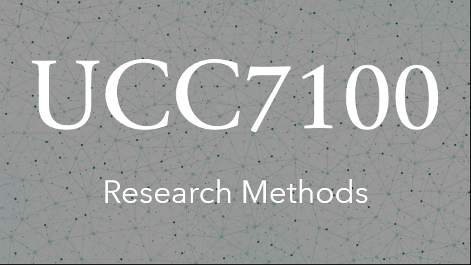 UCC7100 -  Research Methods
